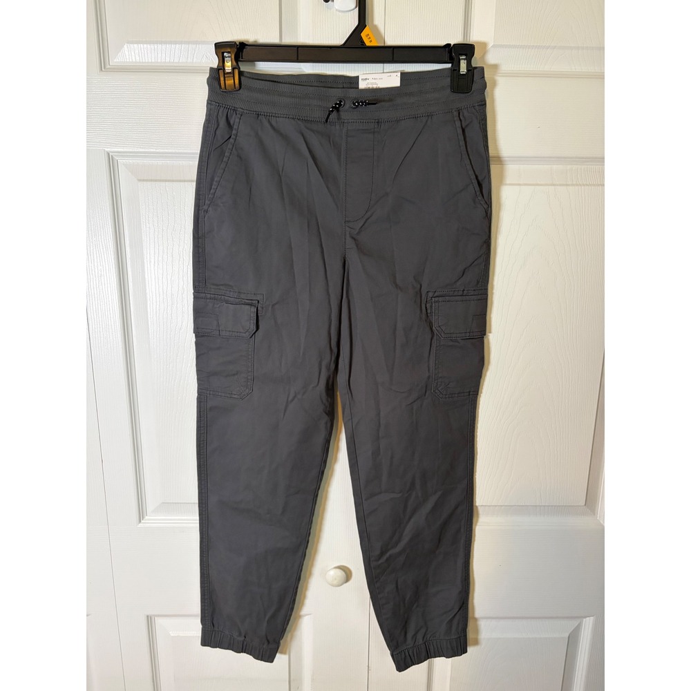 Sonoma Goods For Life Women Charcoal Grey Twill Cargo Joggers Size L 14/16 NEW